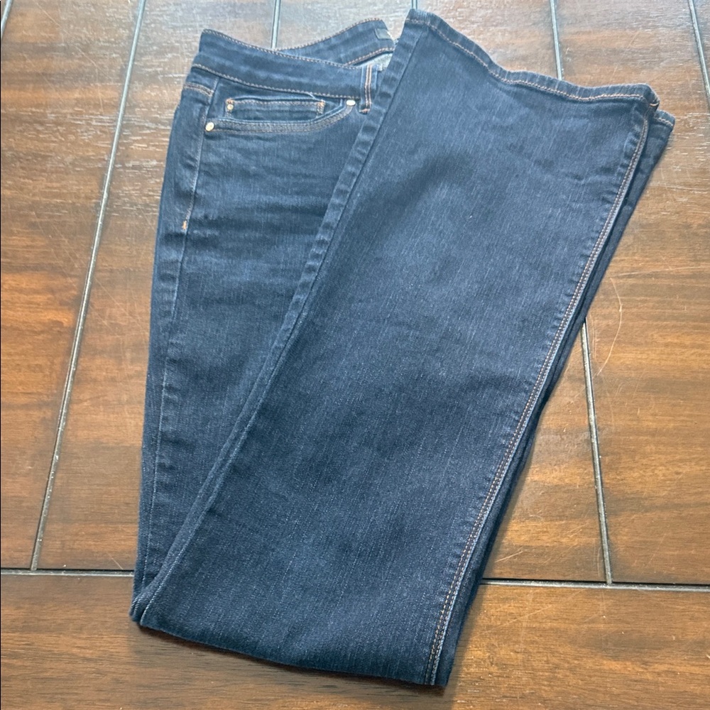 White House Black Market Dark Blue Flare Jeans